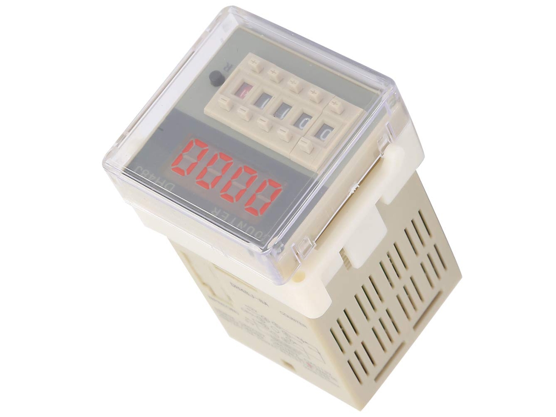 O111rom Dh48j-8a Contador Digital Com Relé Lcd 0-999900 12v 24v 110v