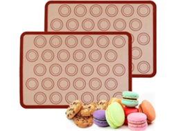 Tapete De Assar Macarons Reutilizável, 2 Unidades, Revestimento Antiaderente Tapetes De Assar Reutilizáveis Para Bolos
