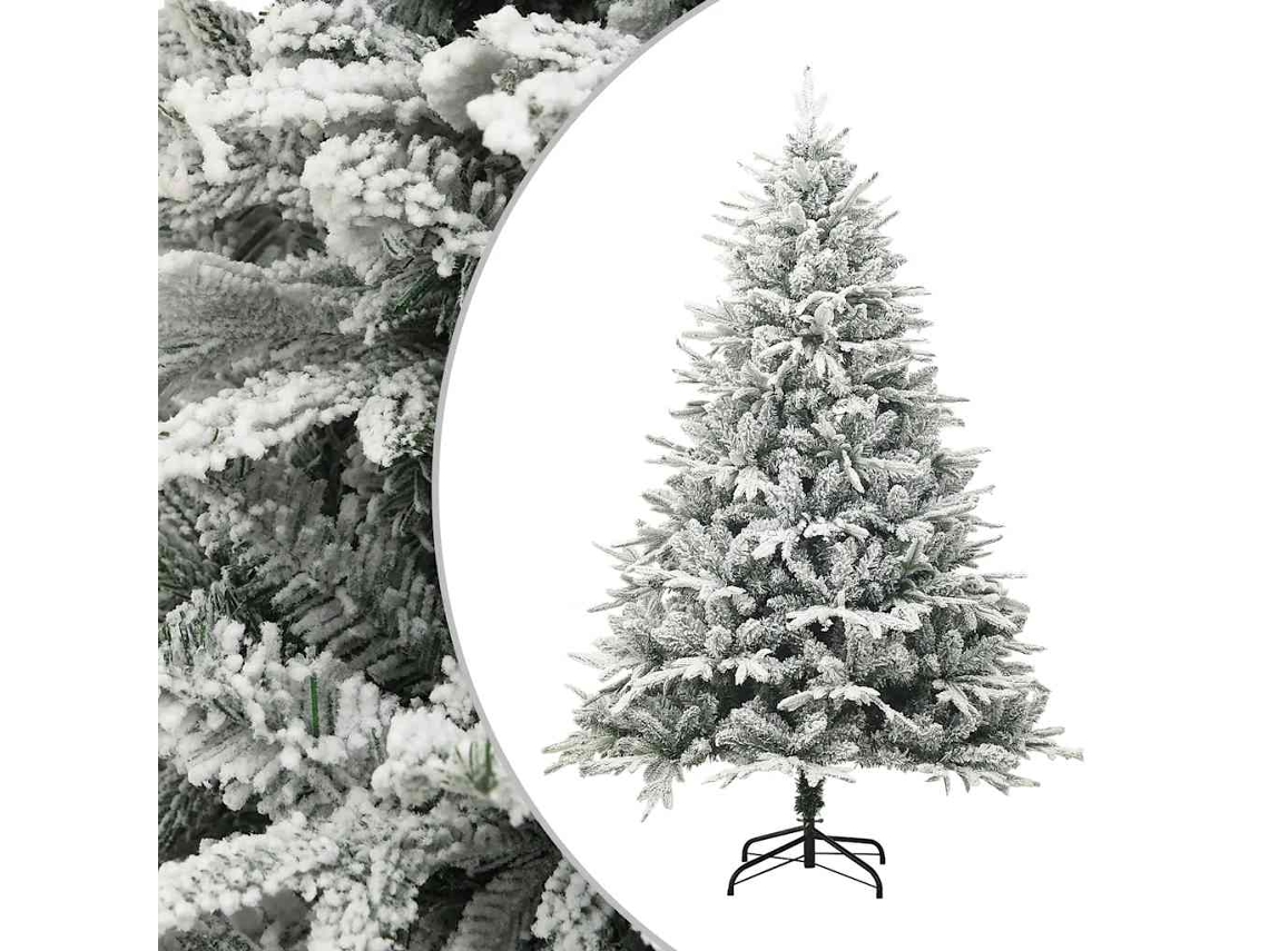 Vidaxl Árvore De Natal Artificial Com Neve 180 Cm Pvc E Pe Verde