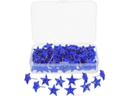 Conjunto De 100 Tachinhas Em Formato Estrela Beooky Para Quadros Cortiça, Plástico E Ferro Feitas, Ideais Para