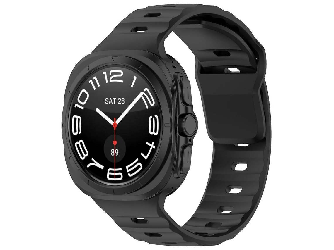 Pulseira De Silicone Com Fecho Reverso E Cor Sólida Para Samsung Galaxy Watch Ultra 47mm