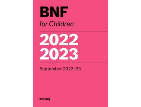 Livro BNF for Children 2022-2023 de Paediatric Formulary Committee (Inglês)