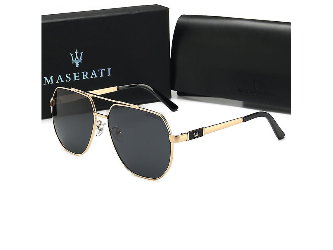 Óculos de Sol Maserati Novos, Armação Grande, Lentes Polarizadas para Dirigir AQUAFORGE