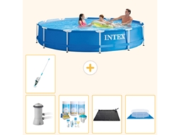 Intex Piscina Com Estrutura Redonda - 366x76 Cm - 6-peças S21025