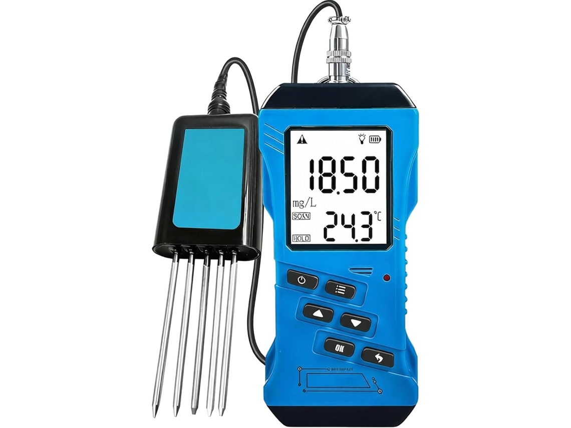 Analisador De Solo Npk 7em 1, Preciso, Com Medição Ph, Umidade, Temperatura, Condutividade Elétrica E