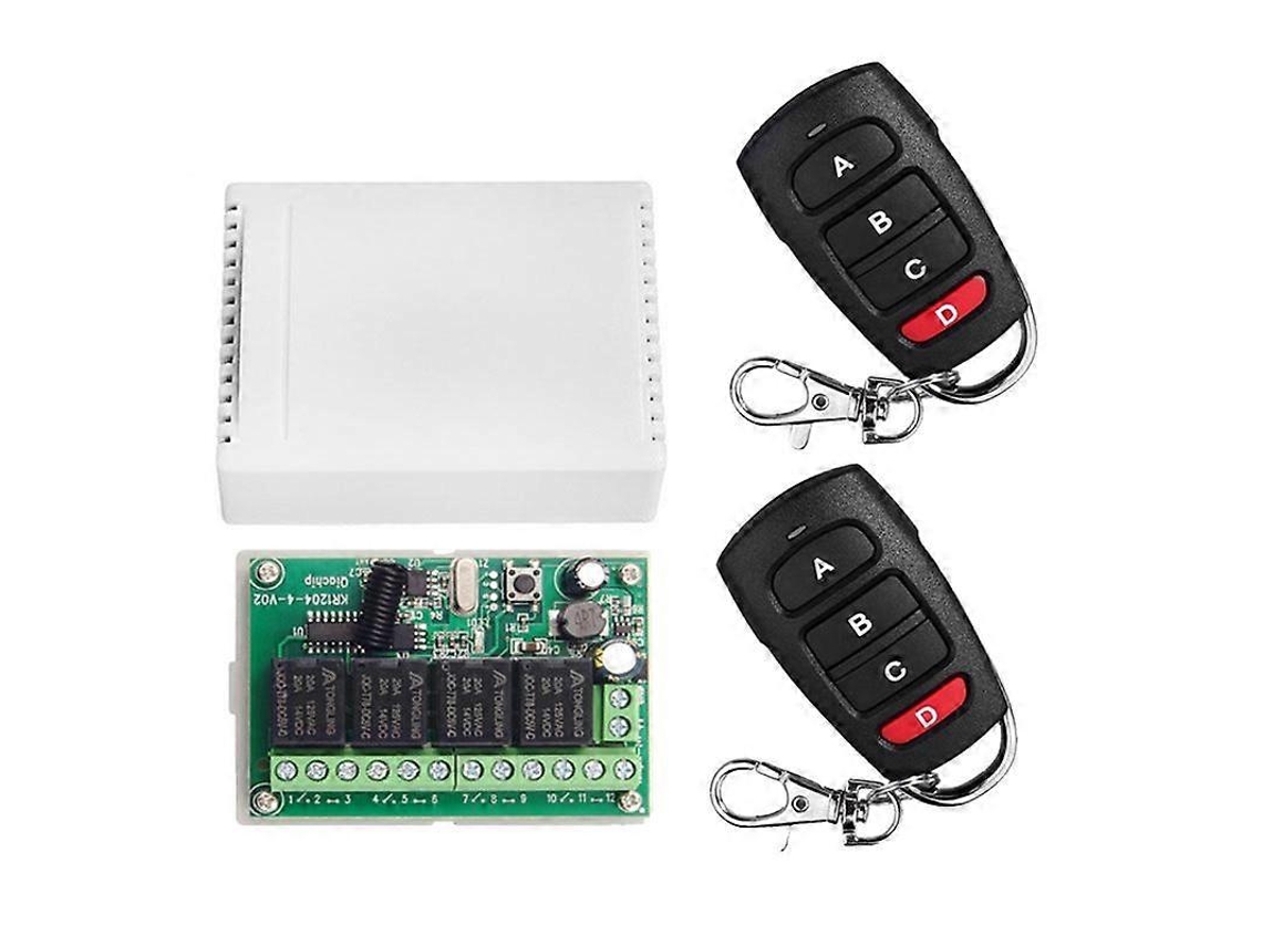 Controle Remoto Dc12v 24v 4ch Com Interruptor Receptor 433m