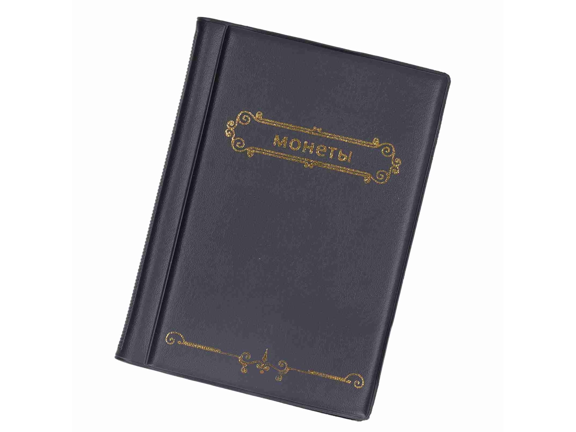 Álbum De Coleção De Moedas Em Pvc Resistente Ao Desgaste Leve Portátil Para Colecionadores Preto