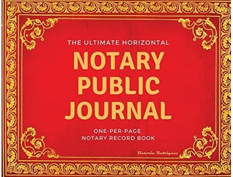 Livro The Ultimate Notary Public Journal One Per Page Notary Record Book De Victoria Rodriguez (inglês)