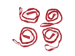 4 Cordas De Remo De Canoa Nylon Elásticas Anti Perda Vermelha