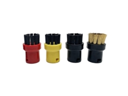 Conjunto De 4 Peças De Panos Para Esfregão A Vapor Karcher Com Escovas De Nylon E Cobre Para Limpeza Profunda De Cabelos Pretos._glo