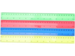 Lurelia Régua Plástica 8 Peças 30 Cm Com Leve E Resistente Para Geometria E Matemática