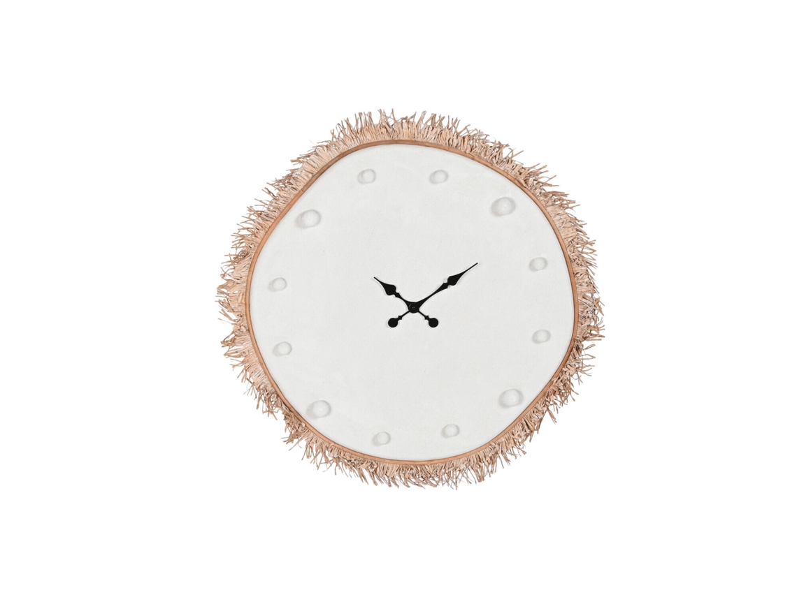Relógio de Fibra Mdf Branca 85x7x85cm ALEXANDRA HOUSE LIVING