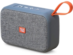 Mini Alto Falante Portátil Bluetooth 5.0, Som Surround 361 ° Tws, Suporte Para Cartão Tf / Aux / Micro Sd / Fm,cinza Yizhood