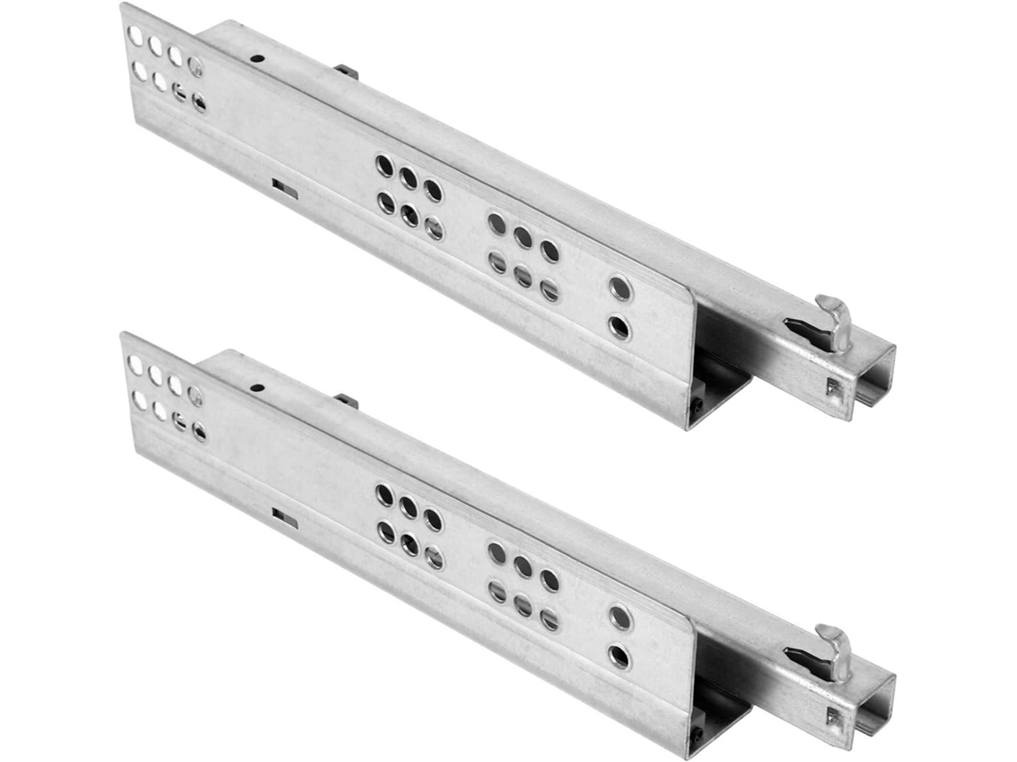 Corrediças Silenciosas Para Gavetas Pretyzoom, Em Aço, Com 2 Seções E 25cm 10pol, Para Armários
