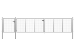 Garden Gate, Garden Gates Vidaxl Prateado Aço (500 X 100 Cm)