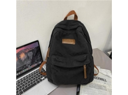 Mochila Escolar Estilo Par Unissex de Lona Verde (preto) S/MARCA