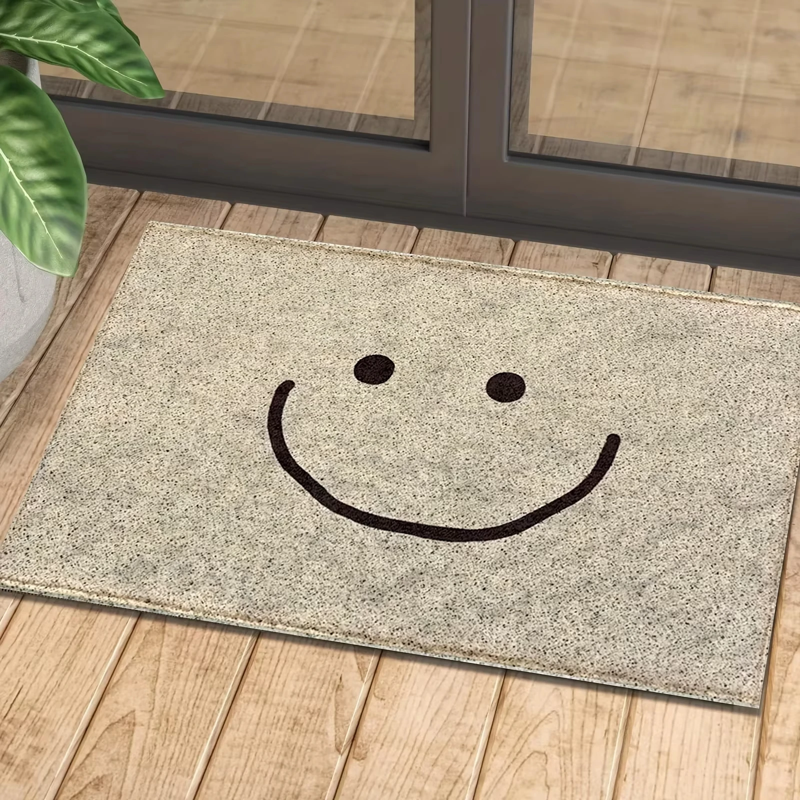 Tapete (50 X 80 Cm) Com Carinha Sorridente De Desenho Animado, Capacho Divertido, Decoração Para Casa.