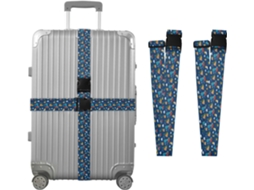 Conjunto De 2 Cintas Bagagem Com Estampa Dinossauro Para Malas, Cintas De Viagem, Acessórios Para Cintos, Conector De