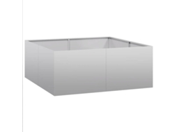 Planter, Planters Vidaxl Prateado Aço (100 X 100 X 40 Cm)