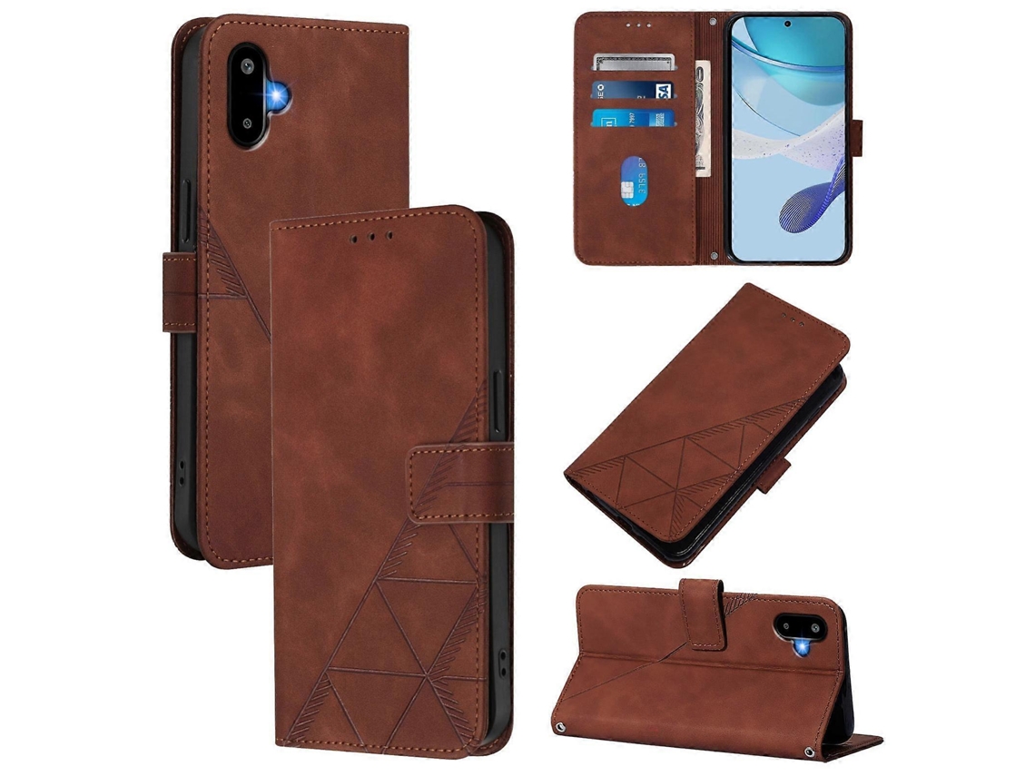 Capa De Celular De Couro Com Estampa 3d E Flip Crossbody