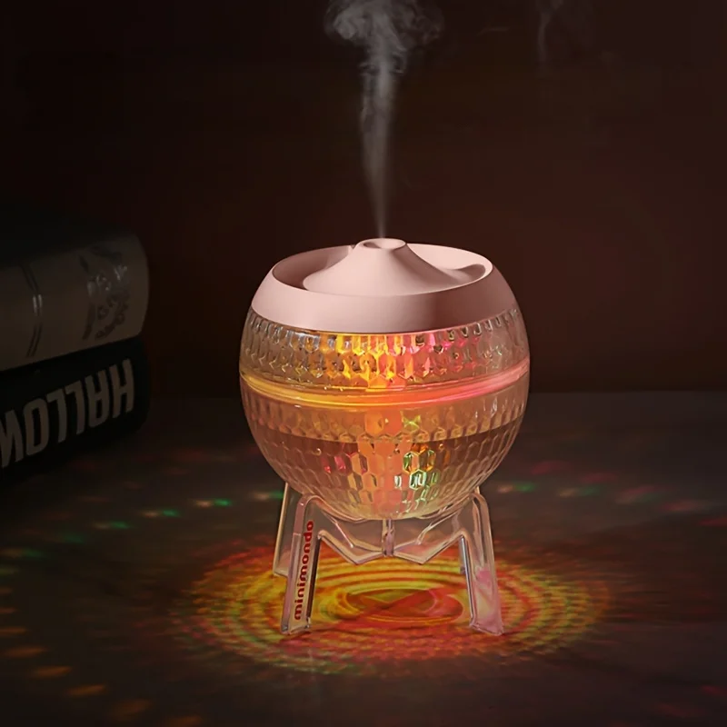 (rosa) Umidificador Planet De 350ml, Funcionamento Silencioso.