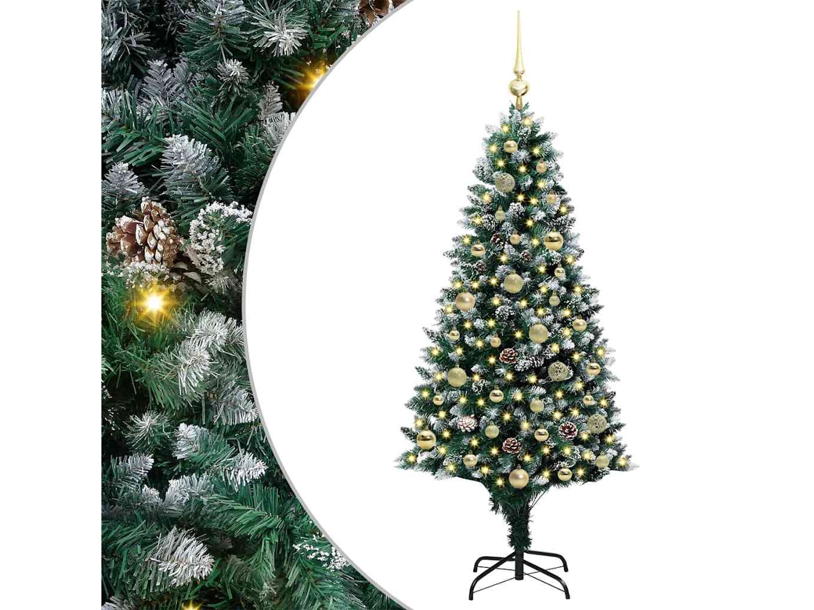 Árvore De Natal Artificial Com Led Vidaxl Verde Pvc (150 Cm)