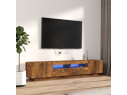 Vidaxl Conjunto Móveis de Tv 2pcs C/ Leds Madeira Carvalho Fumado