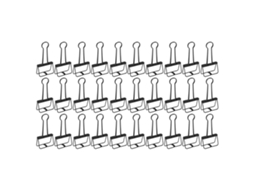 30 Clips de Cabo de 2 Polegadas Clips de Pasta com Furos Resistentes para Notas, Papéis, Bilhetes Preto