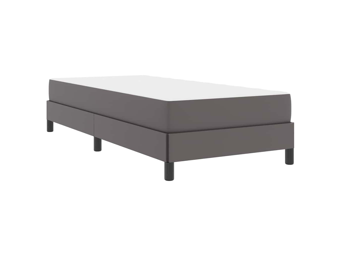 Cama Confortável Vidaxl Cinzento Couro Sintético (80x200 Cm)