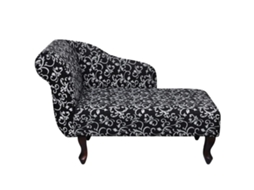 Maison Exclusive - Chaise Lounge Com Tecido Preto E Branco
