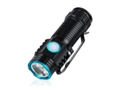Mini Lanterna 1000 Lúmens Lanterna Led Compacta Recarregável com Clipe Lanterna Edc Leve de Bolso Preta TURMIN