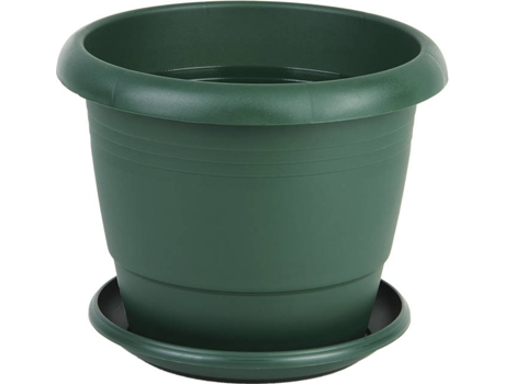 Vaso  Verde Gardenia com Prato (22 x 18 cm)