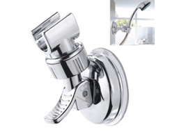 Suporte Para Ducha Com Ventosa Ajustável Sem Perfuração Universal Instalação Em Parede Resistente 5kg