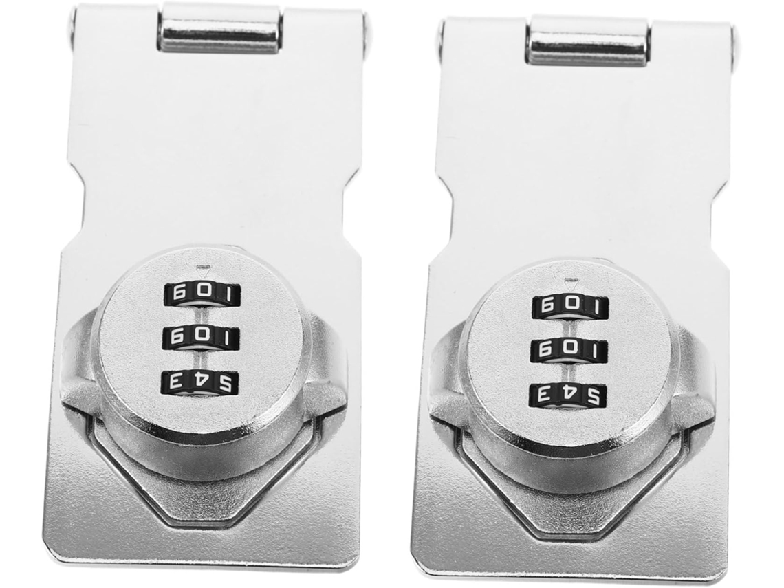 2 Fechaduras De Combinação Sem Chave Para Portas Armários Com Senha E
