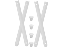 Conjunto De 4 Corrediças Plástico Branco Para Gavetas Armários Cozinha E Guarda Roupas