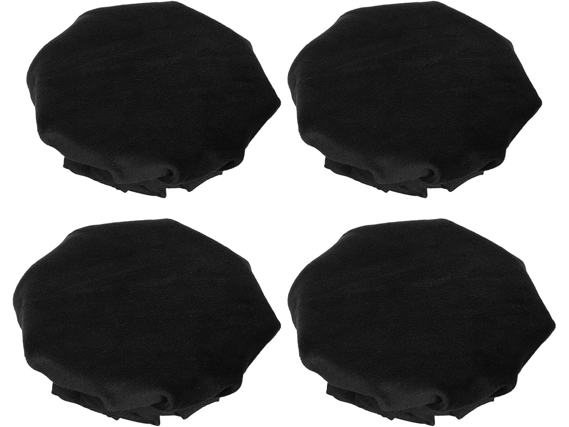 Nuobesty Conjunto De 4-protetores Antiestáticos Para Maçanetas Redondas, Pretos, Capas De Segurança Para Maçanetas