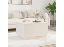 Vidaxl Mesa De Centro 60x50x35 Cm Madeira De Pinho Maciça Branco