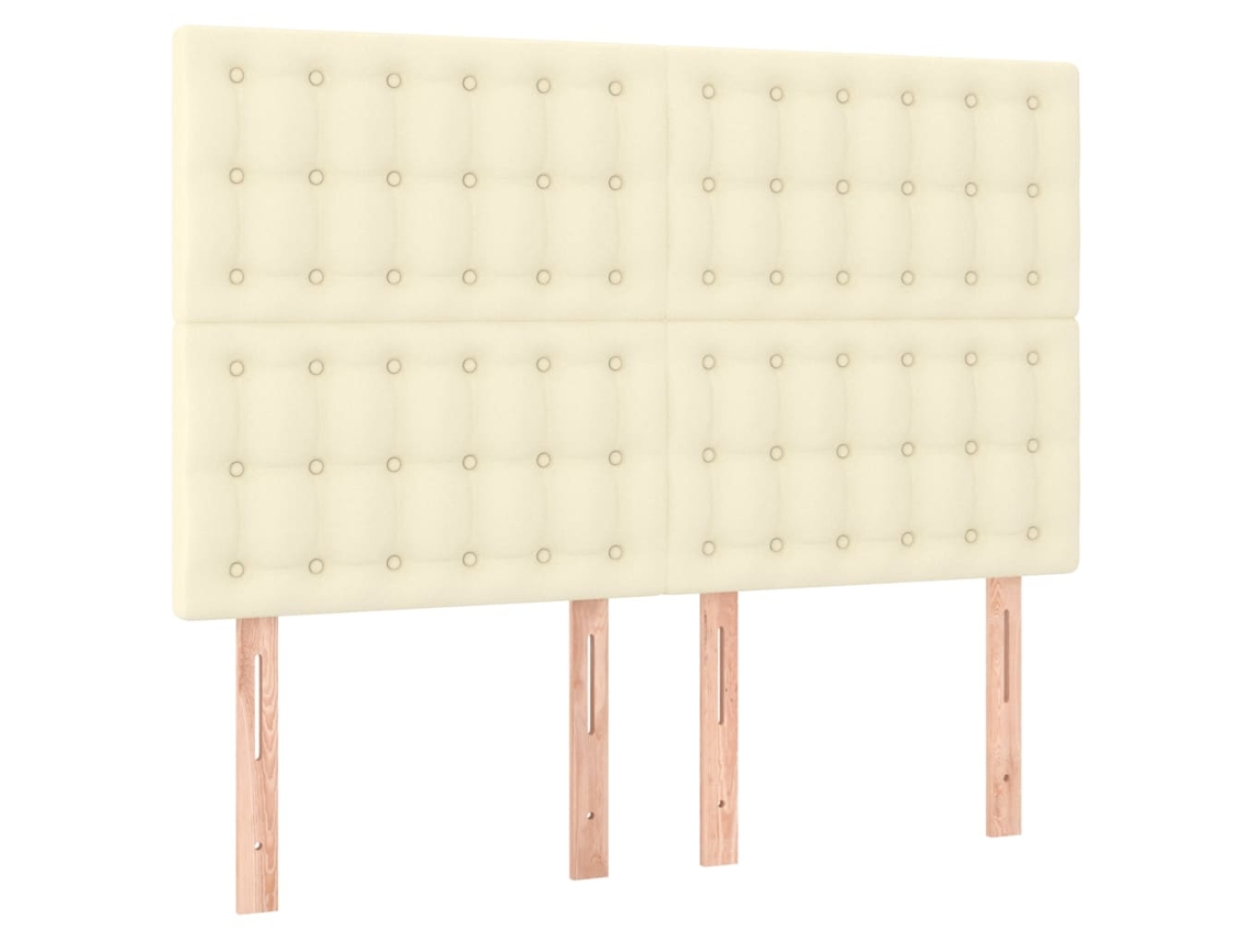 Cabeceira Creme 144x5x118/128 Cm Couro Sintético MAISON EXCLUSIVE