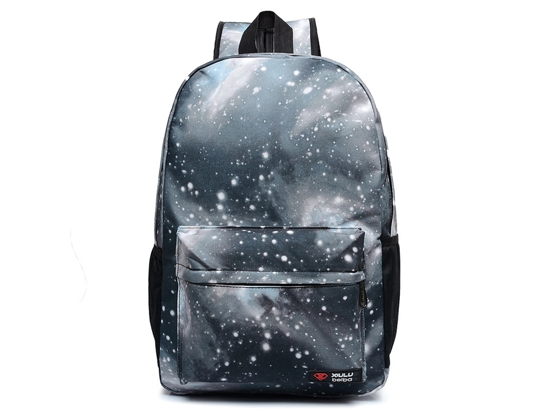 Mochila De Estudante Com Padrão Geométrico 3d De 17 Polegadas Para Rapazes E Raparigas Preto Estrelado Elysve