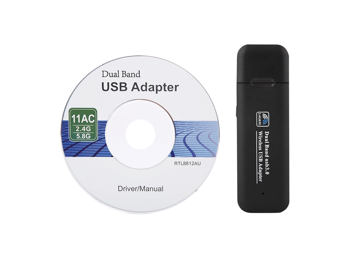 Adaptador Sem Fio Wi-fi Dual Band 2.4g 5g Usb3.0 1200m Para Windows/linux/mac