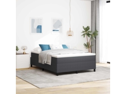 Vidaxl Estrado De Cama Plataforma Cinza Escuro 140 X 200 Cm