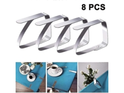 Lurelia Prendedores Toalha Mesa Aço Inoxidável 8 Peças 5 X 4 Cm 3 Piqueniques Festas