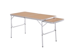 Mesa de camping dobrável, com extensão, alumínio, bambu, altura ajustável S/MARCA
