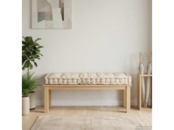 Vidaxl Almofadão P/ Móveis De Paletes Algodão 120x80x10 Cm Bege