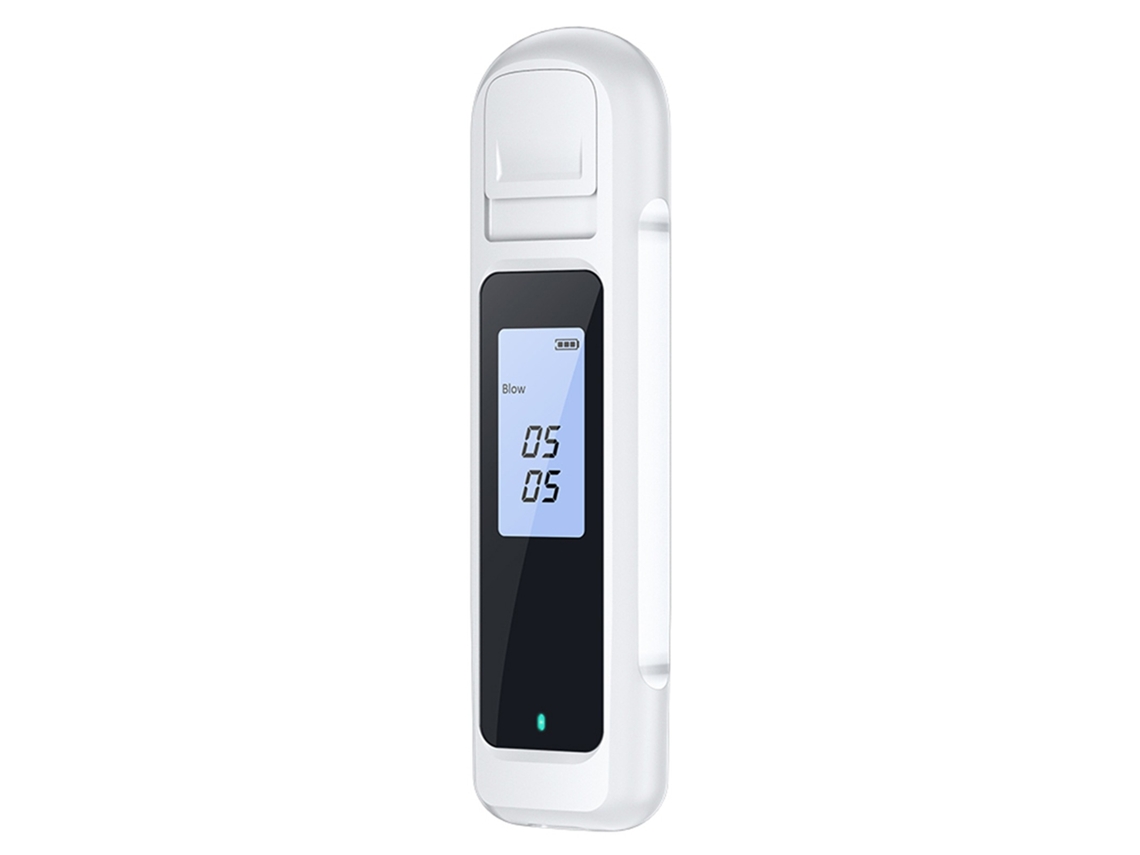 Detector de álcool portátil sem contato, com LCD, luz indicadora tricolor