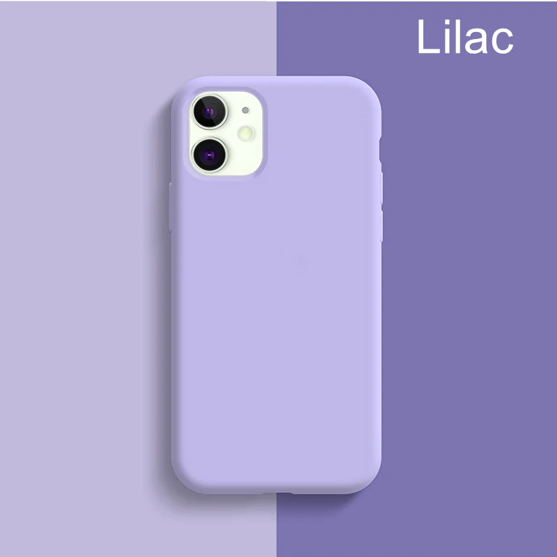 (iphone 12 Roxo) Capa Ultrafina E Macia, Capa Protetora De Silicone Líquido