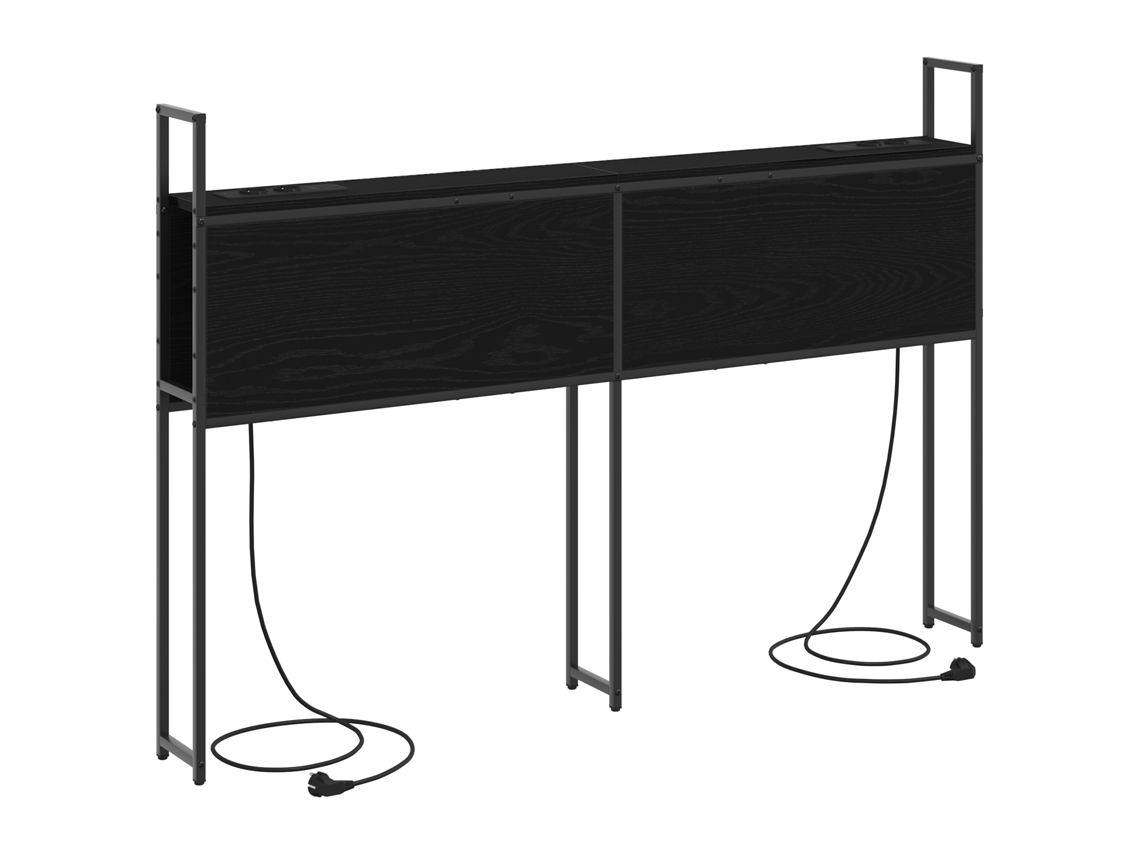 Conjunto 1 Cabeceira De Armazenamento Vidaxl Preto Derivados De Madeira (98 Cm)