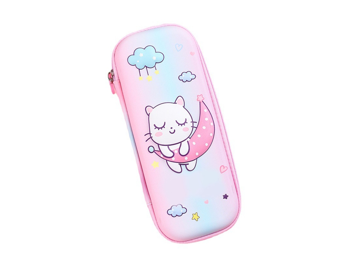 Bolsa De Lápices Cute Com Estampado De Desenho Animado Capacidade Grande Impermeável Eva Organizador De Papelaria