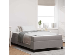Vidaxl Cama Box Cinzento acastanhado 120 X 190 Cm Tecido