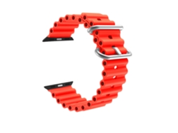 Bracelete Pulseira Round Vermelho para Apple Watch Series 7 41Mm